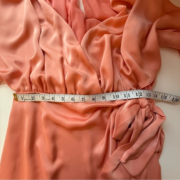 Ramy Brook Alexis Mini Faux Wrap Dress Peach Sz 6 - Picture 15 of 15